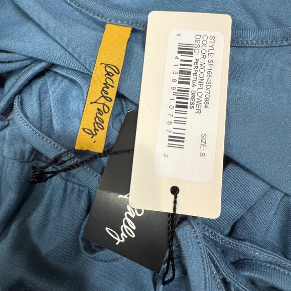 Rachel Pally Perpetua Dress Moonflower Blue Wrap Maxi Size S - Picture 6 of 8